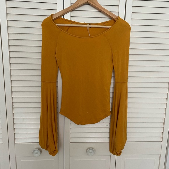 Free people yellow top - Picture 1 of 5